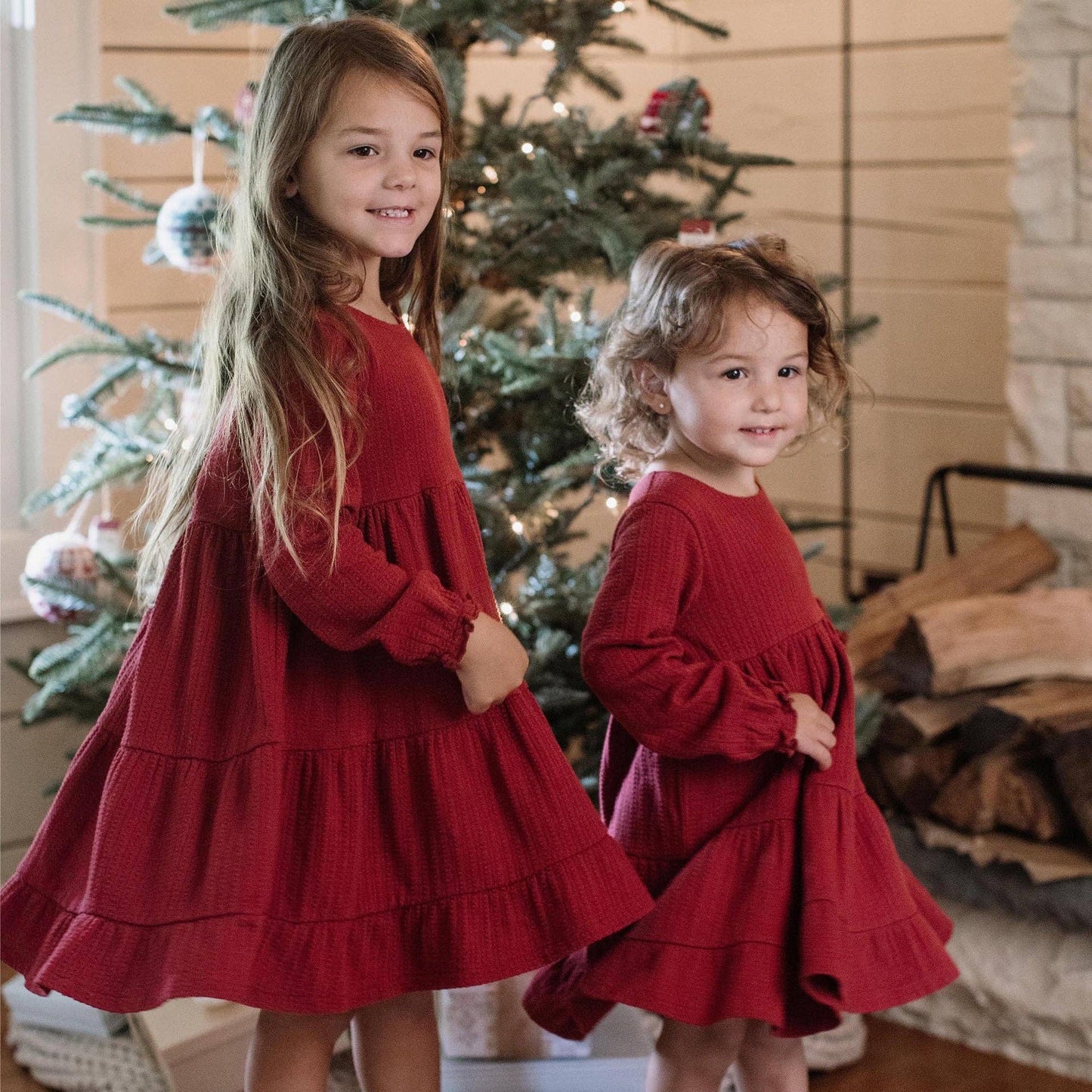 Dotted Rib Organic Cotton Dress by Burt`s Bees | Brick Red
