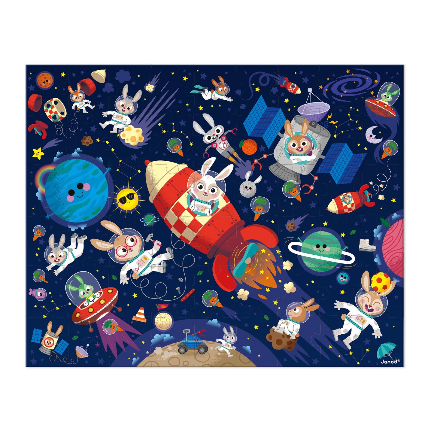 Puzzle by Janod | Rocket Puzzle - 54 Pcs