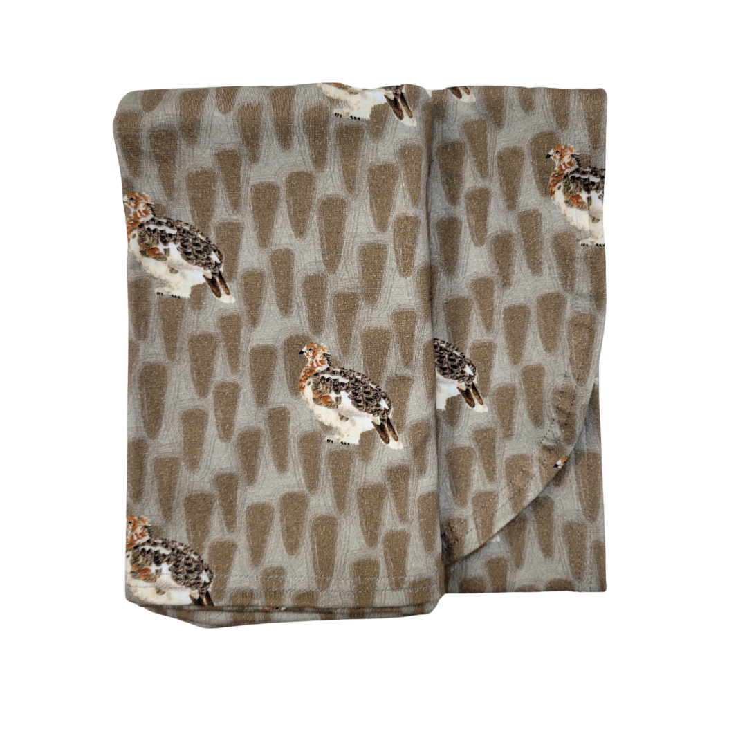 Knit Swaddle Blanket by Briar&Boone | Midwinter Ptarmigan