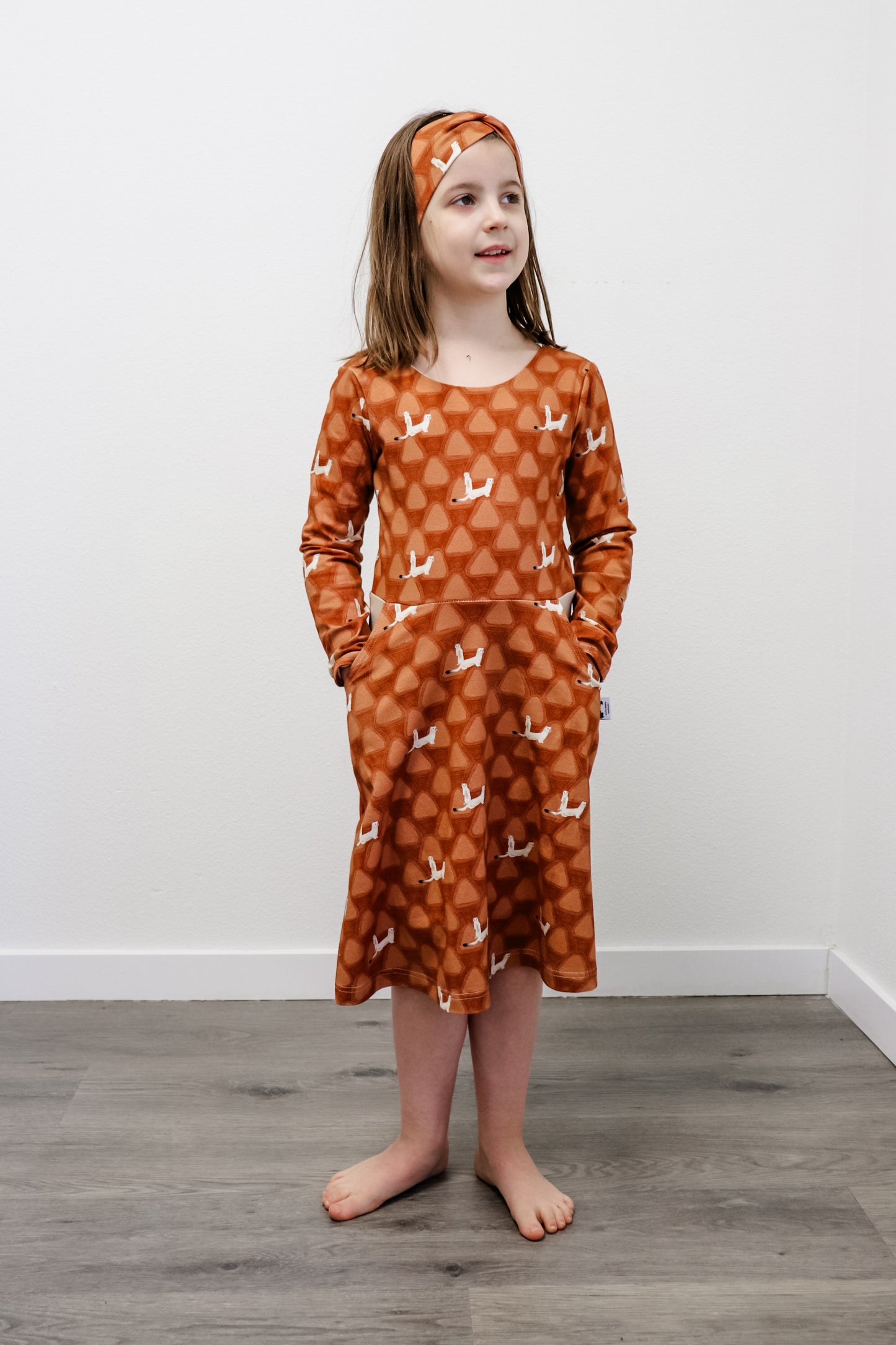 Long Sleeve A-Line Dress by Briar&Boone | Midwinter Ermine