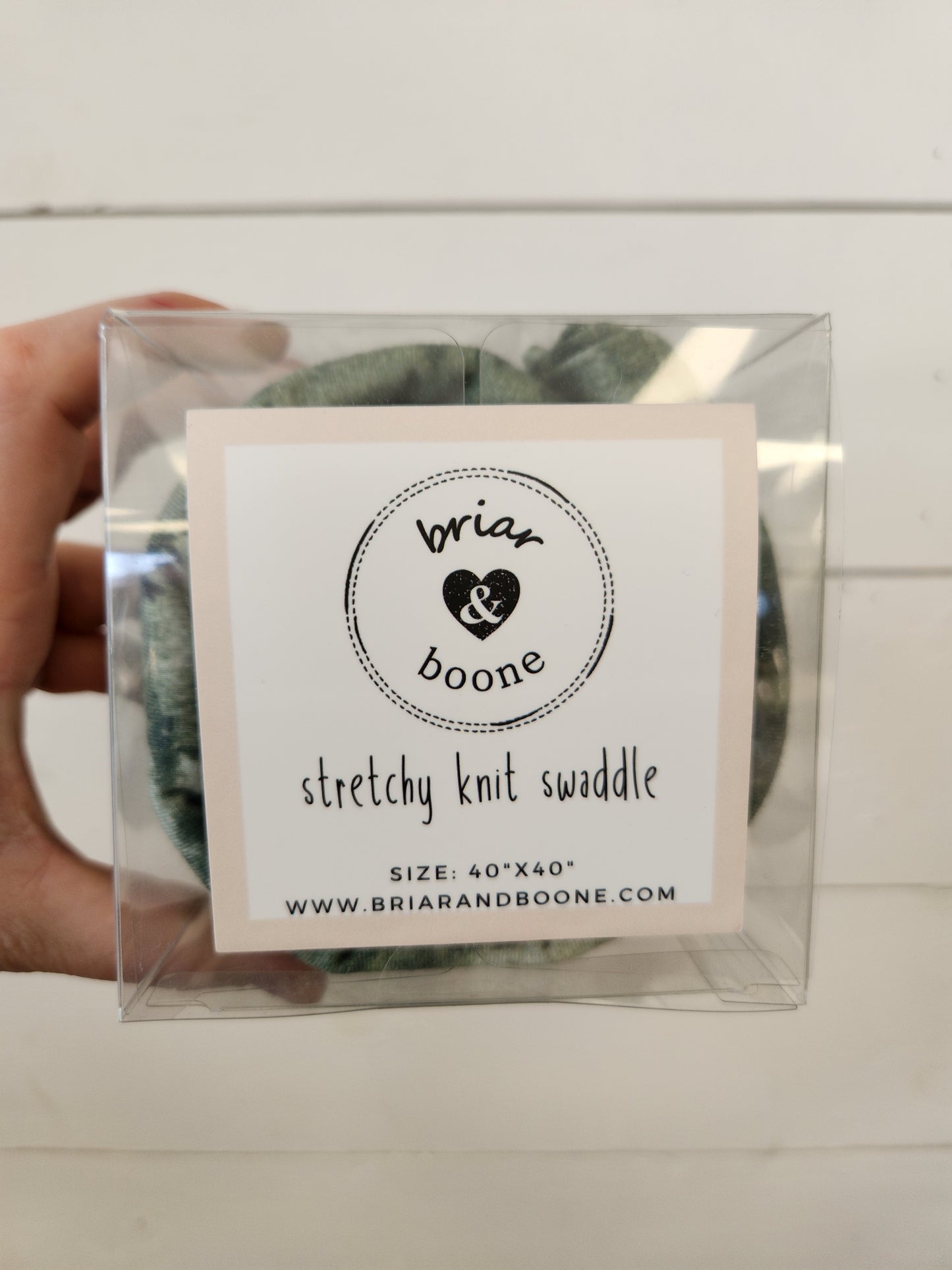 Knit Swaddle Blanket by Briar&Boone | Green Forest