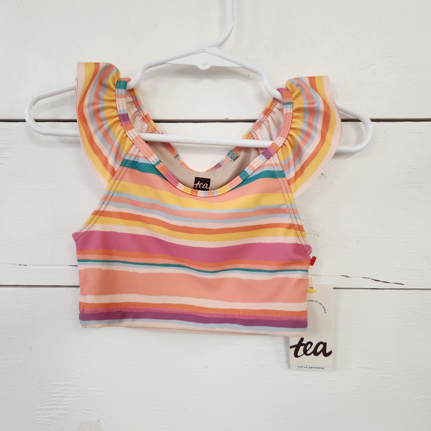 Size 3t | Tea Striped Swim Top