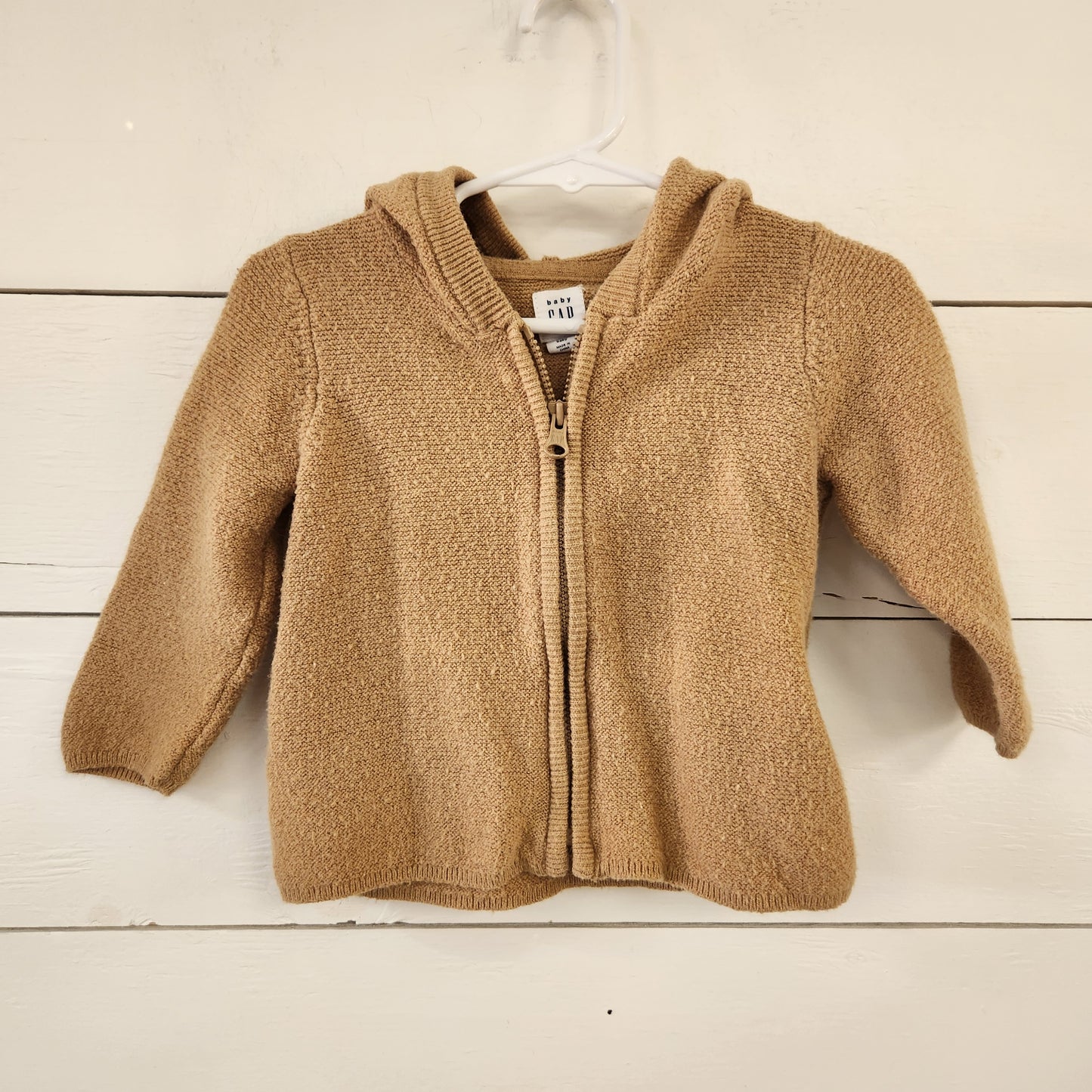 Size 6-12m | Baby Gap Brown Bear Zip Sweater
