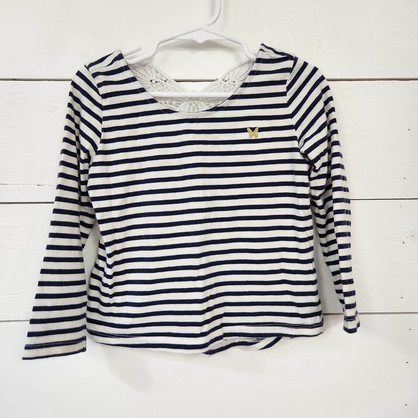 Size 4t | Osh Kosh Stripes & Lace Shirt