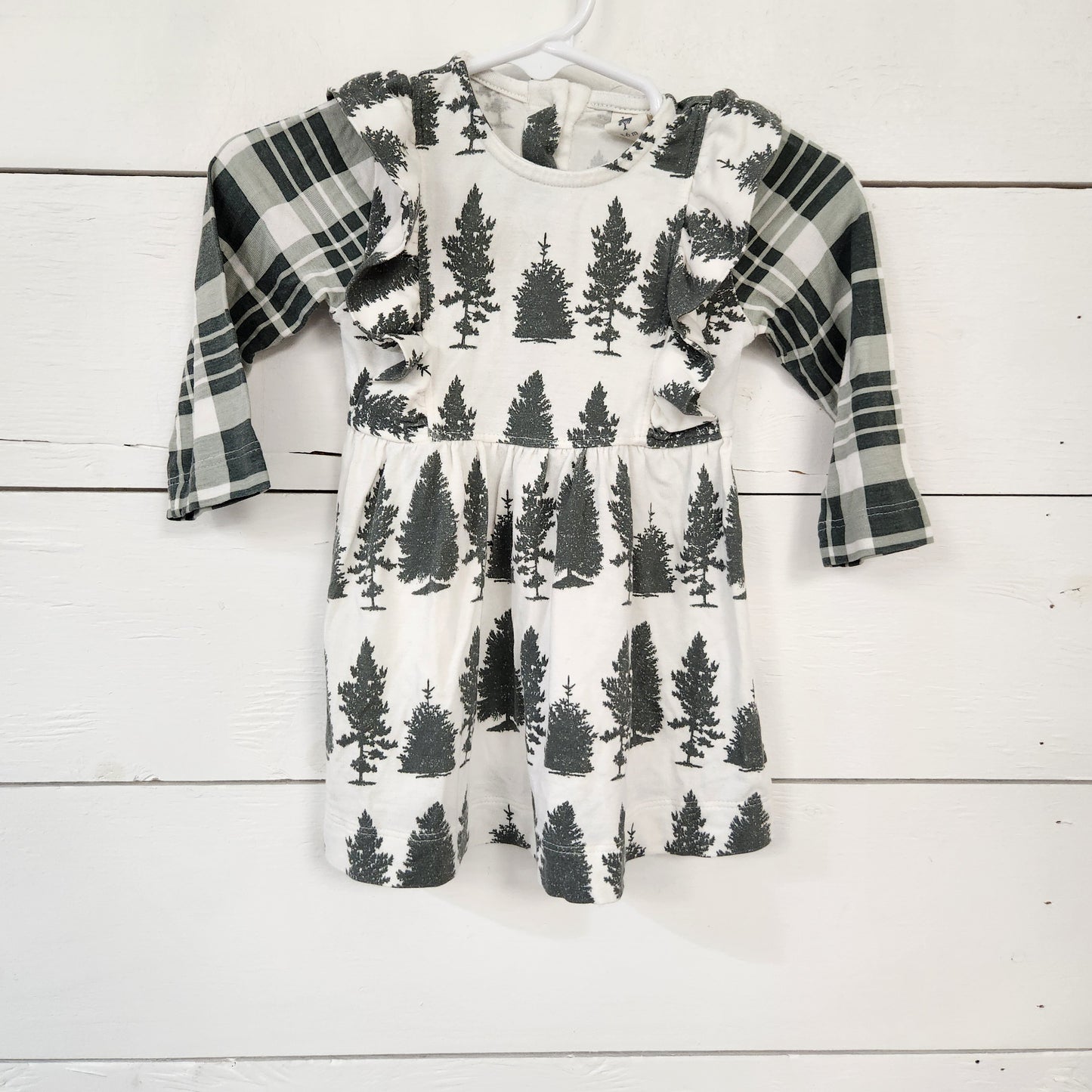 Size 3-6m | Kate Quinn Tree & Plaid Dress