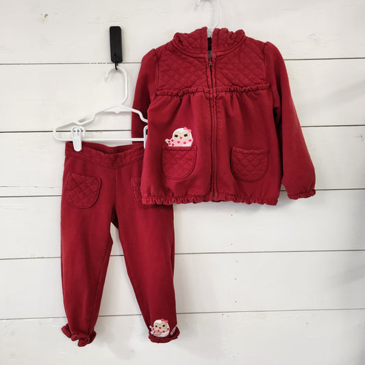 Size 2t | Gymboree Red Sweatpants Set