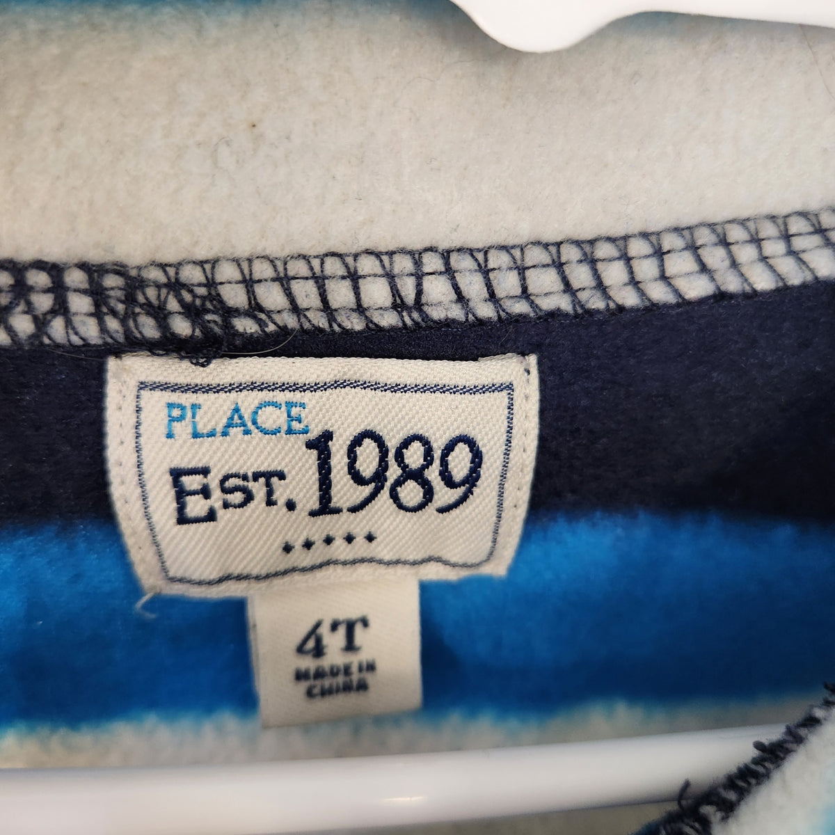 Size 4t | Place Navy Striped Fleece | UBNUU
