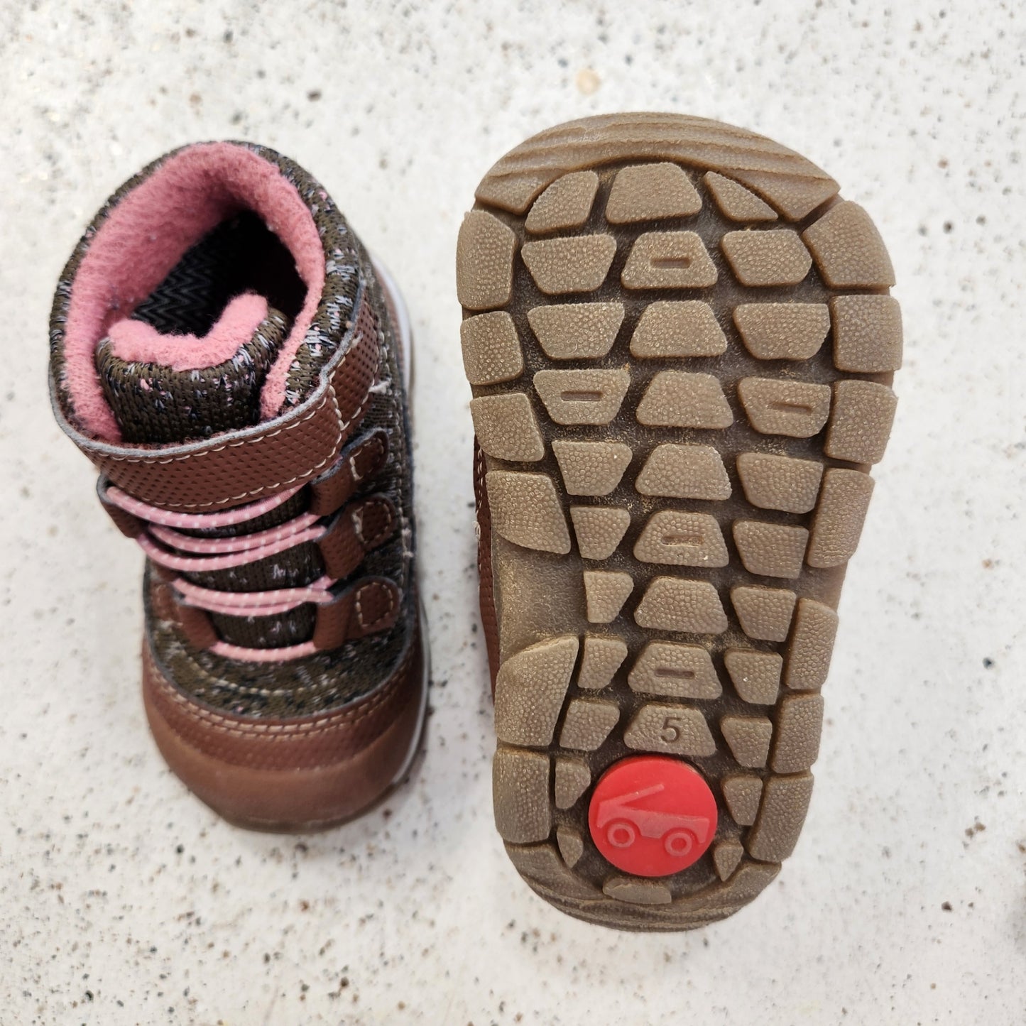 Size 5 | See Kai Run Brown & Pink Boots | UBNUU