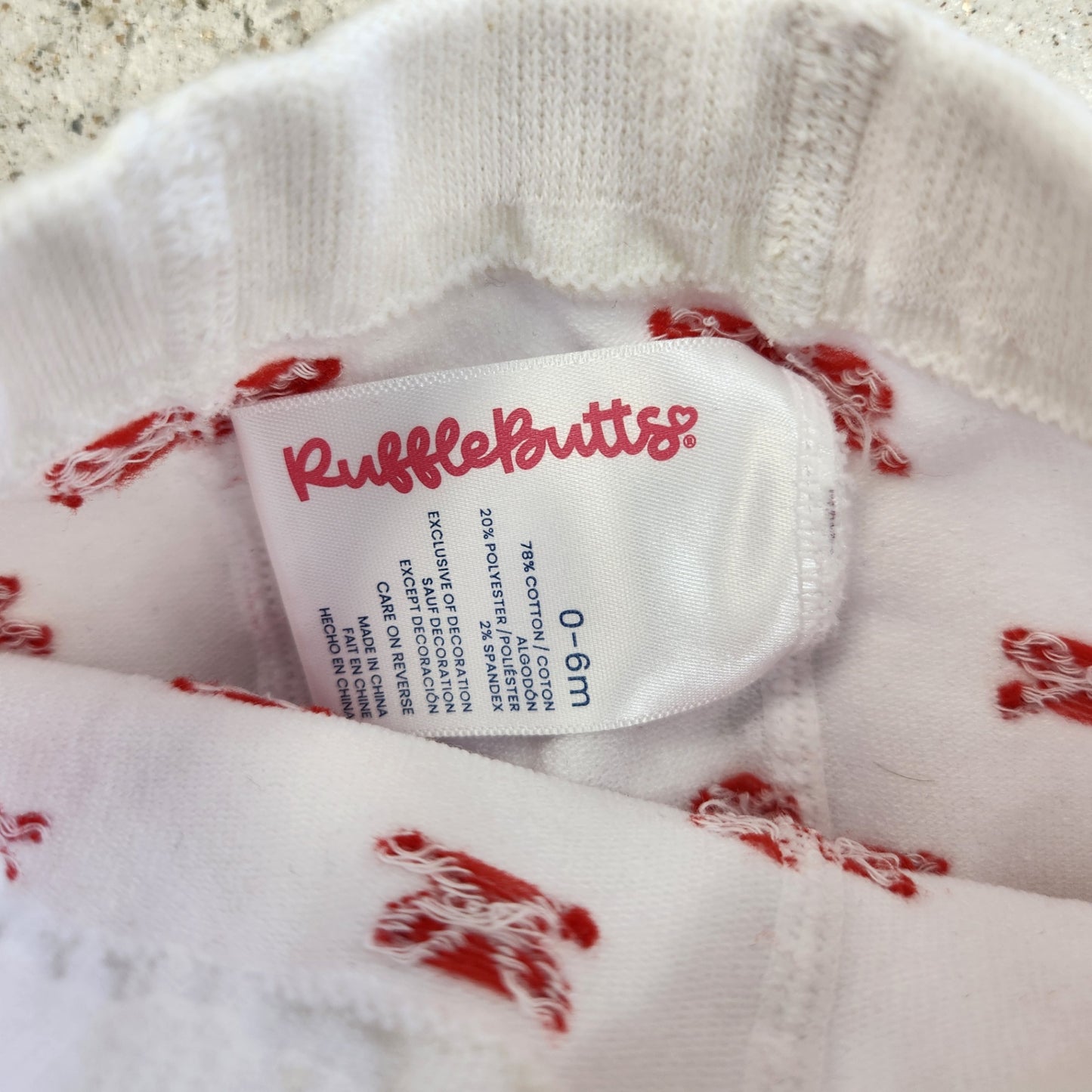 Size 0-6m | Rufflebutt Red Ribbon Footless Tights | UBNUU