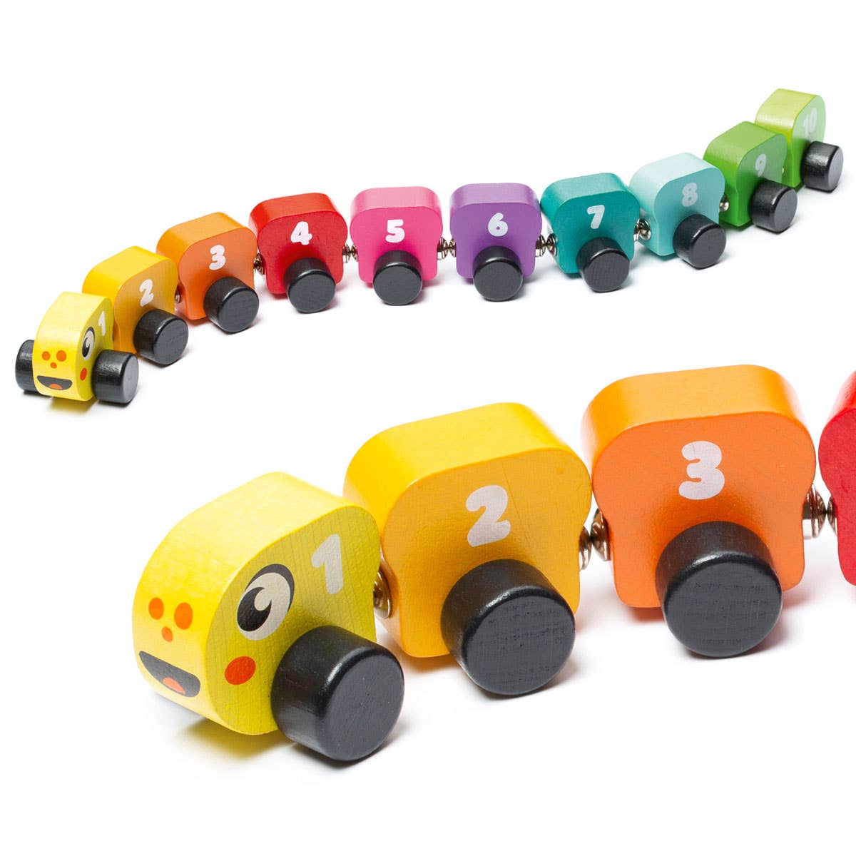 Cubika Wooden Toy | Rainbow Caterpillar