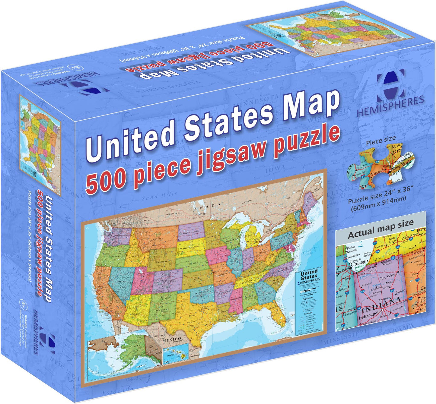 United States Map by Waypoint Geographic |500 Piece Jigsaw Puzzle