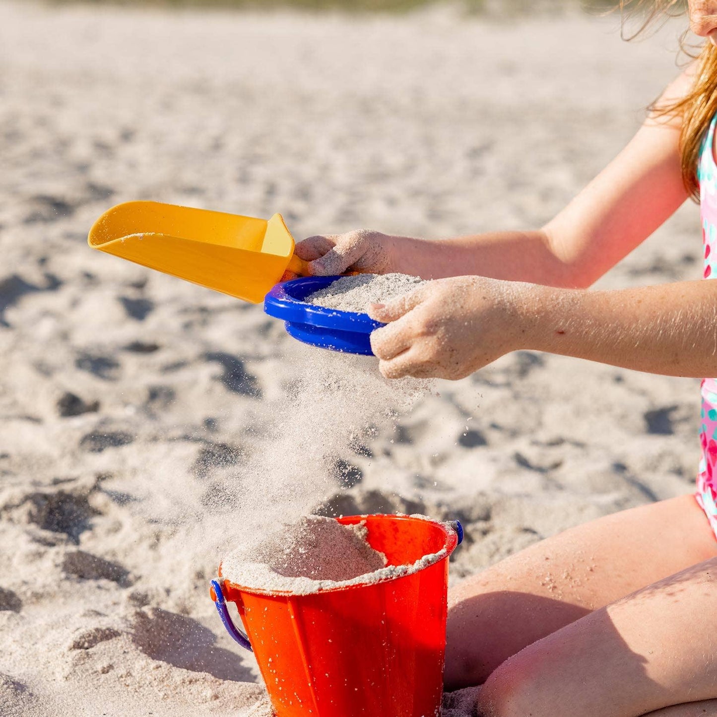 Sand Sieve by HABA USA | Yellow/Blue/Red