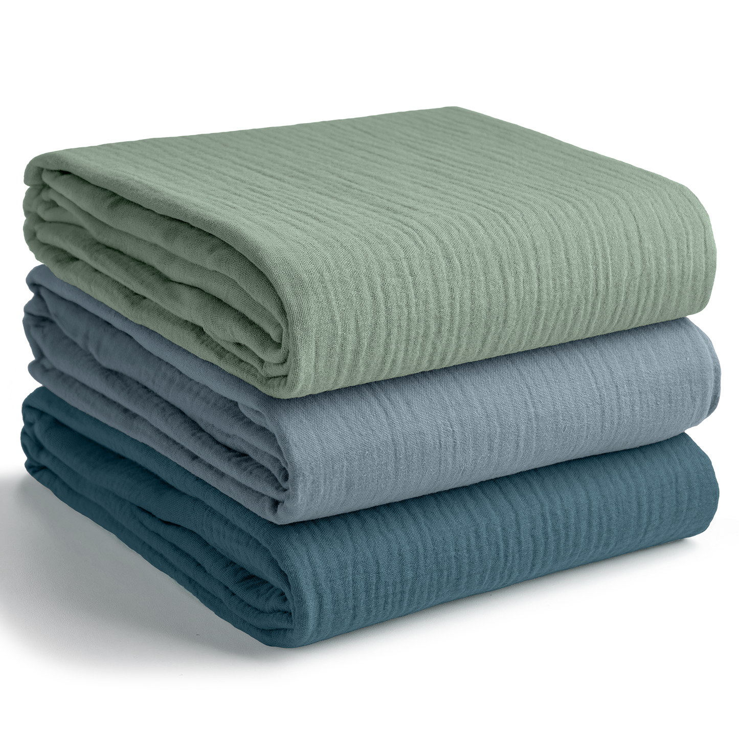 Muslin Swaddle Blankets Pack of 3 | Blush - Bold Blush - Dusty Rose