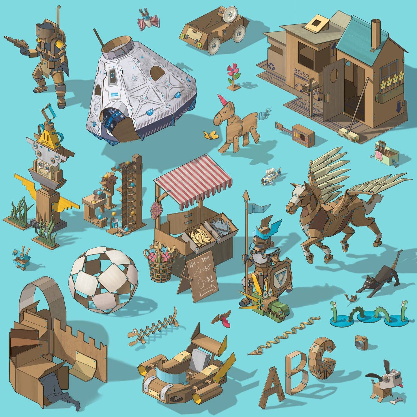 Cardboard Construction Kit Makedo | Discover