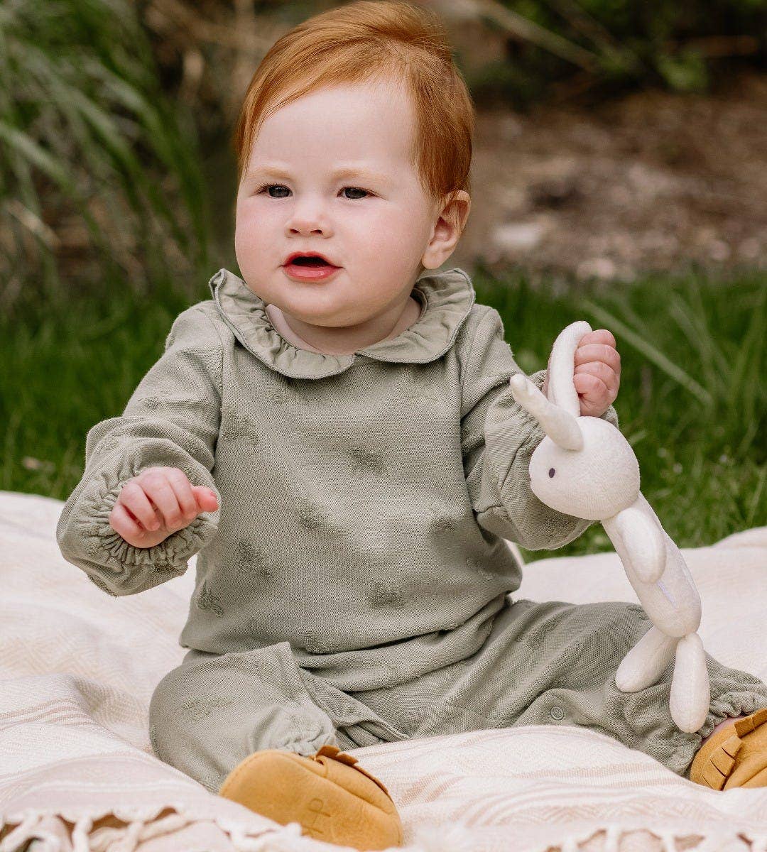 Plush Baby Rattle by Burt`s Bees | Bunny