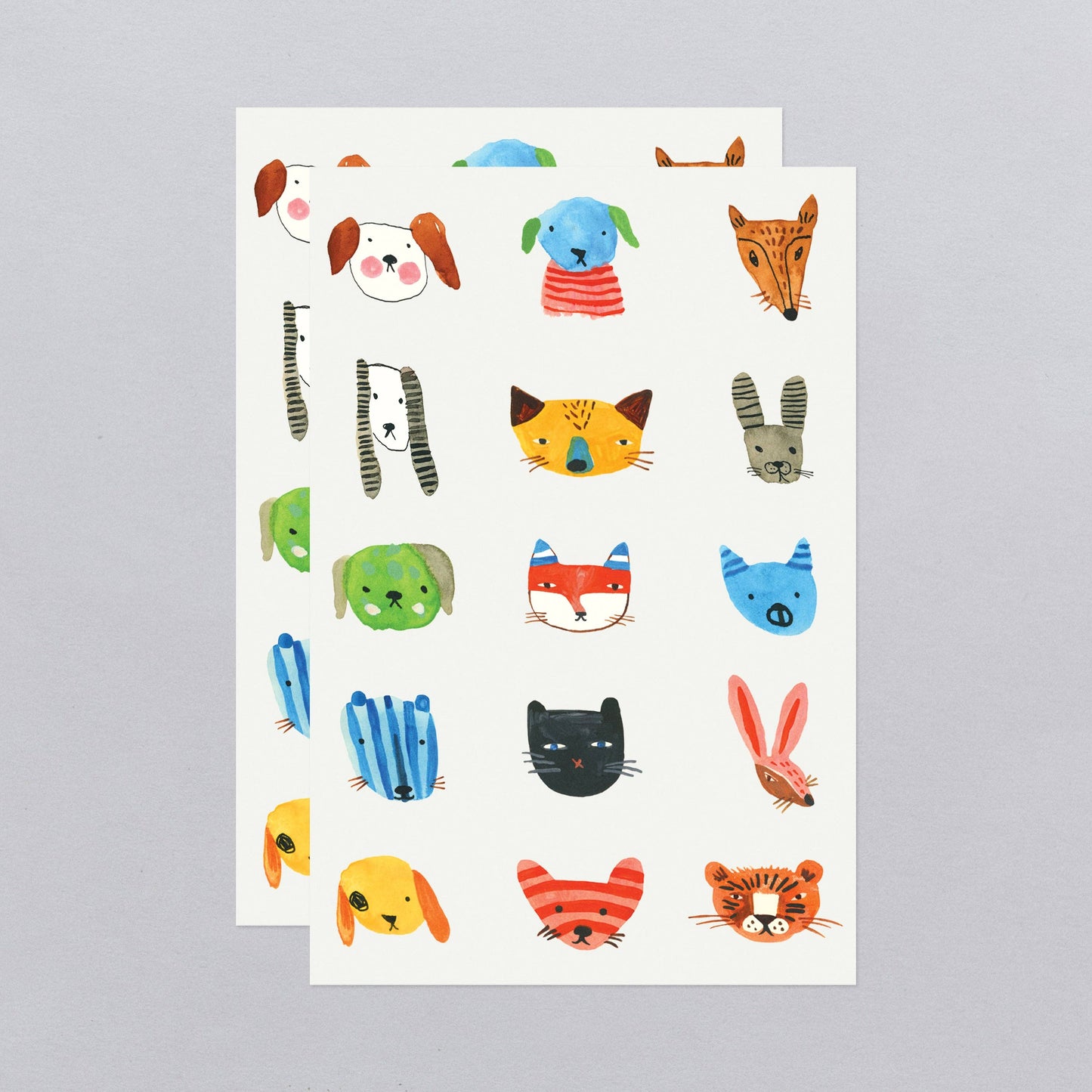Tattly - Fuzzy Faces Tattoo Sheets