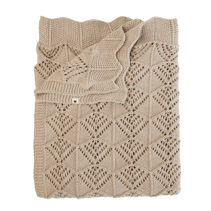 Knitted Blanket by BIBS | Wavy Vanilla