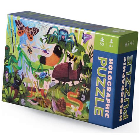 50 Piece Holographic Puzzle | Backyard Bugs