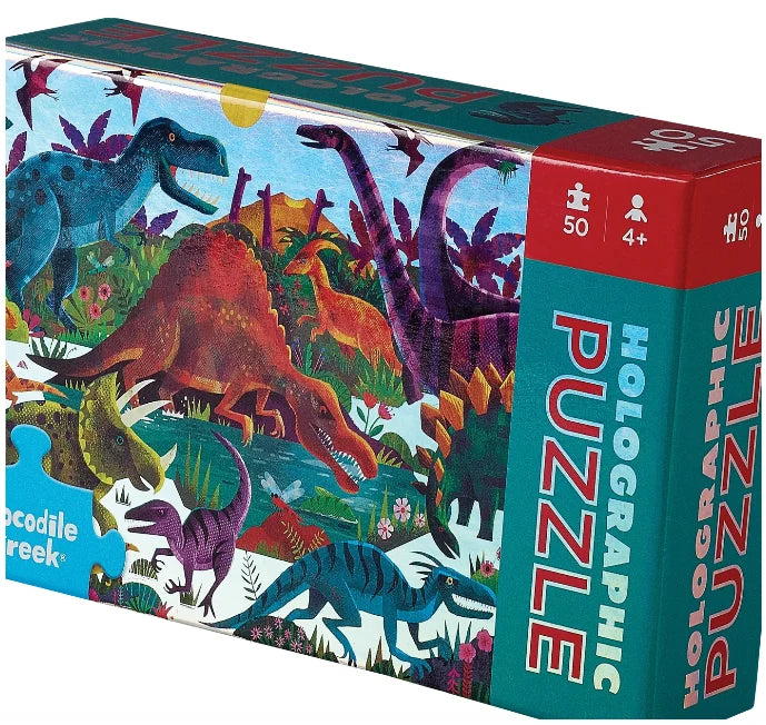 50 Piece Mini Holographic Puzzle | Dinosaur