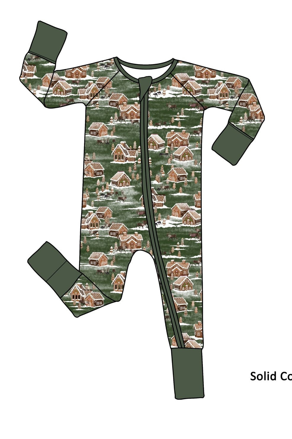 *PREORDER* Zippered Romper by Little Alaskan | Christmas Village