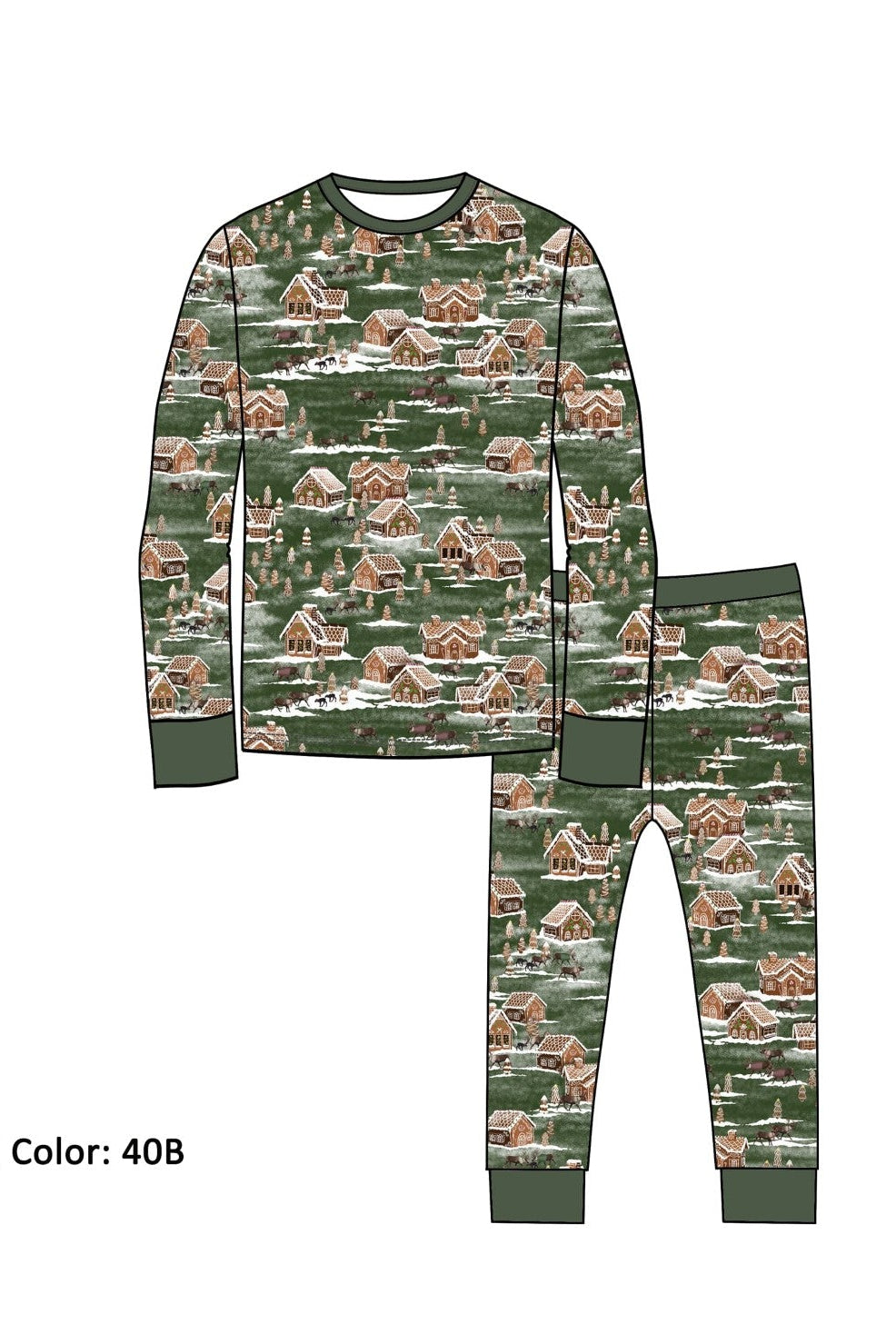 *PREORDER* Long Sleeve Pajama Set by Little Alaskan | Christmas Village