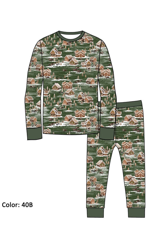 *PREORDER* Long Sleeve Pajama Set by Little Alaskan | Christmas Village