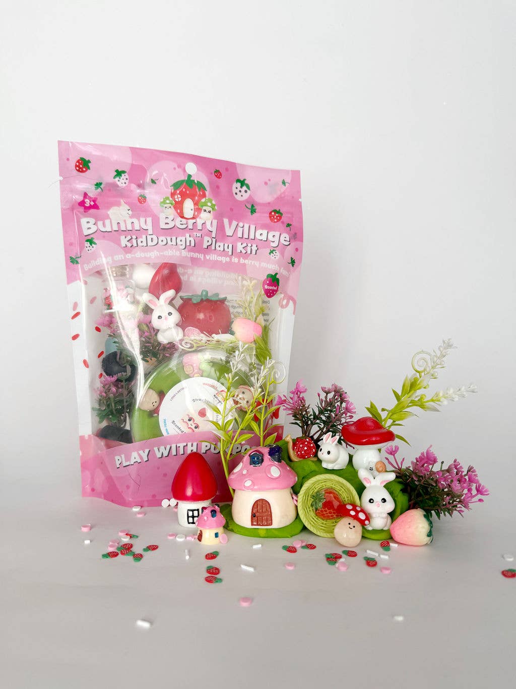 Earth Grown KidDoughs (KidDoughs by EGKD) - Bunny Berry Village KidDough Play Kit