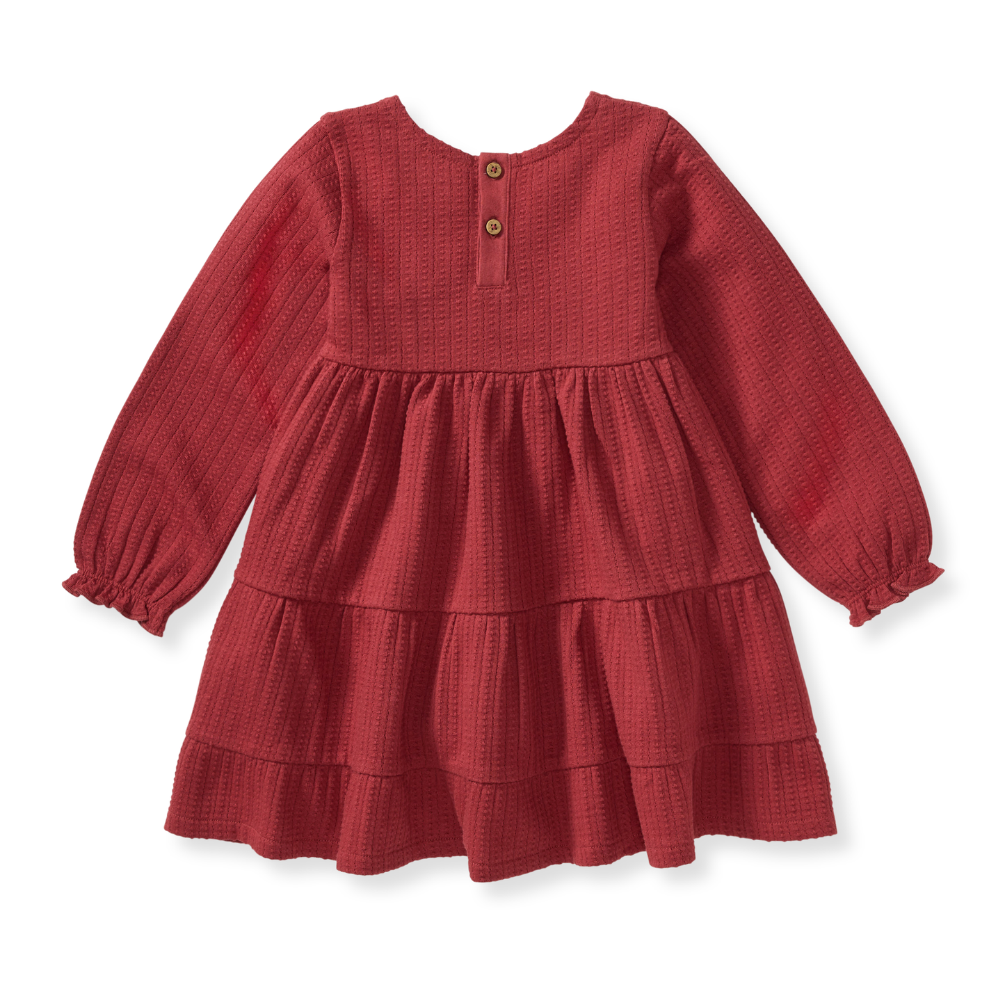 Dotted Rib Organic Cotton Dress by Burt`s Bees | Brick Red