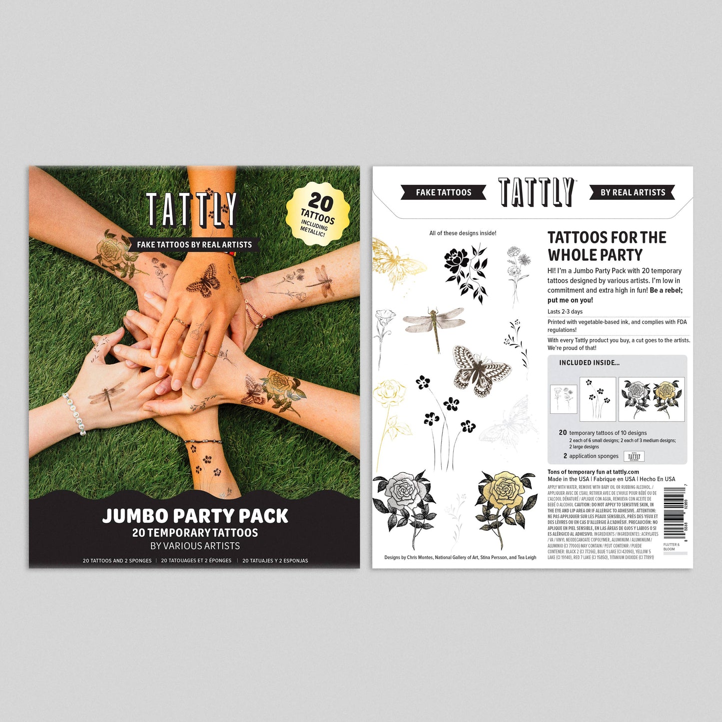 Tattly - Flutter & Bloom Jumbo Party Pack