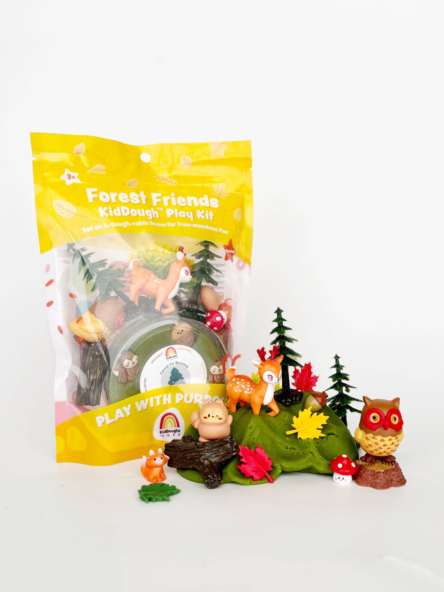 Earth Grown KidDoughs (KidDoughs by EGKD) - Forest Friends KidDough Play Kit