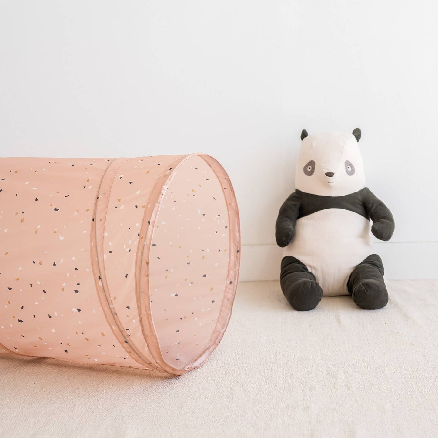 Play Tunnel with Eco-Friendly Recycled Fabric | Terrazzo Beige