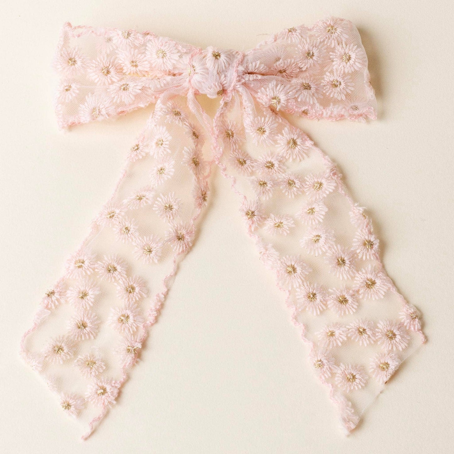 Ditzy Daisies Hair Bow | Blush