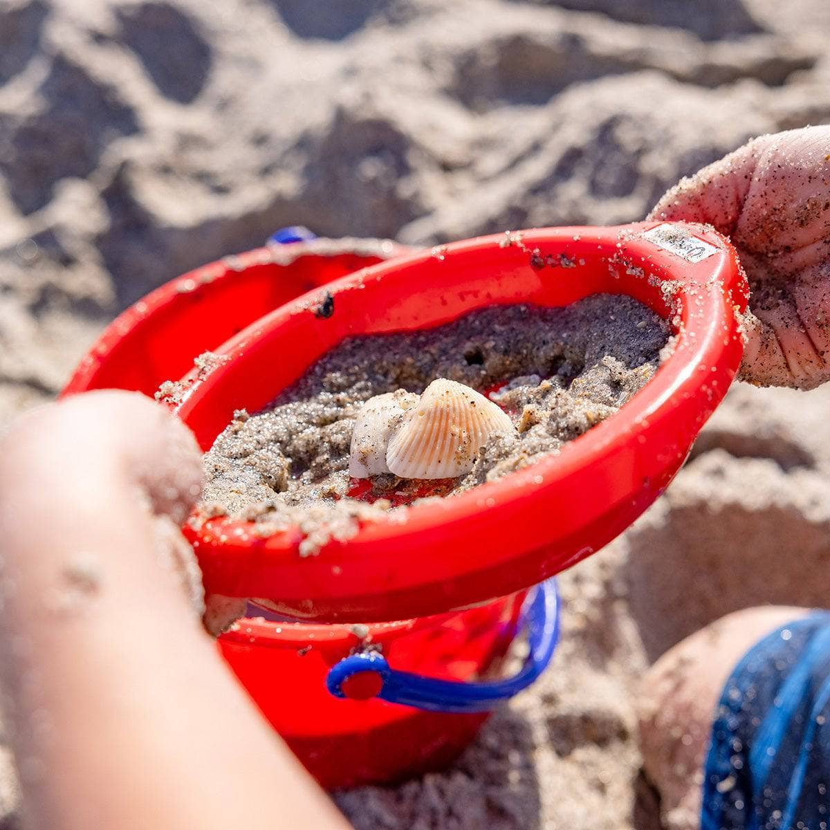 Sand Sieve by HABA USA | Yellow/Blue/Red