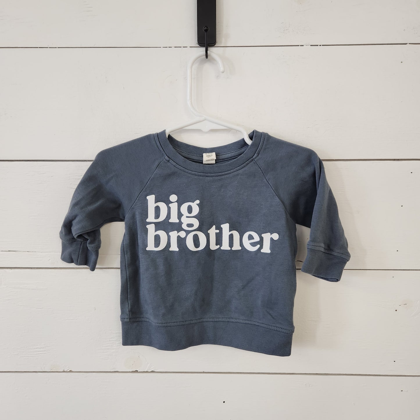 Size 6-12m | Colored Organics Grey Big Brother Sweater
