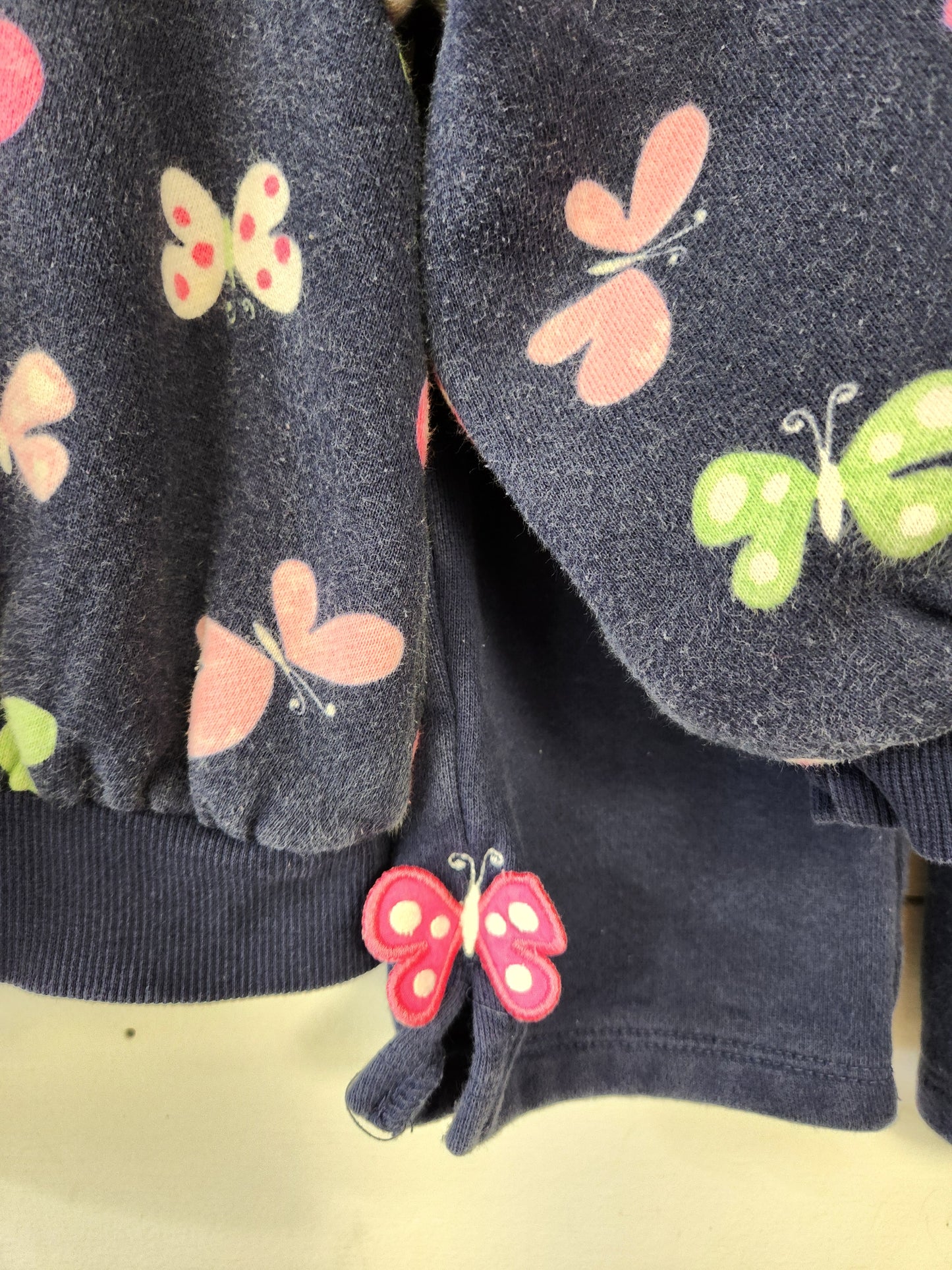 Size 3t | Gymboree Zip Butterfly Sweatshirt/Sweatpants Set