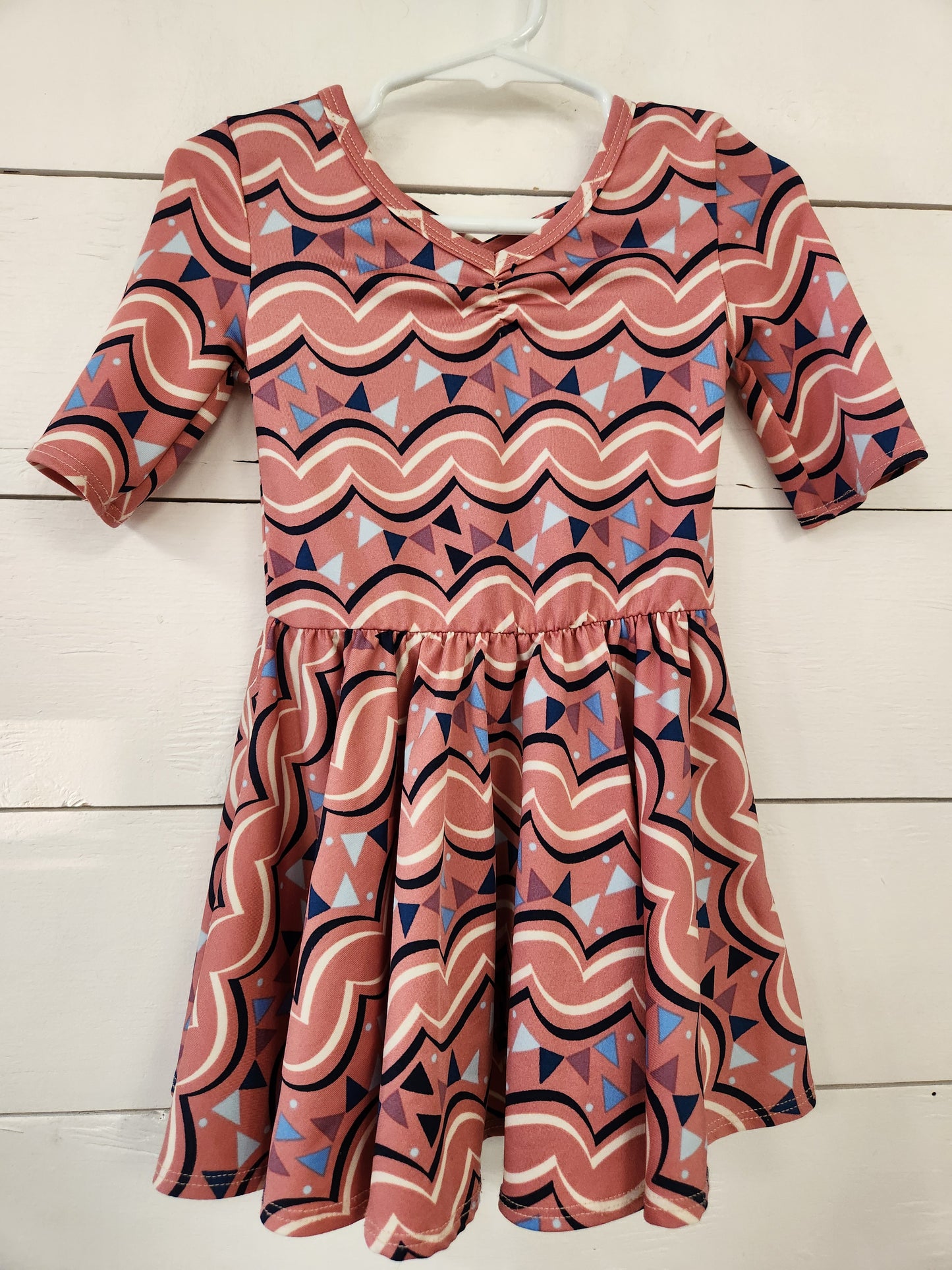 Size 2t | Dotdotsmile pink abstract dress