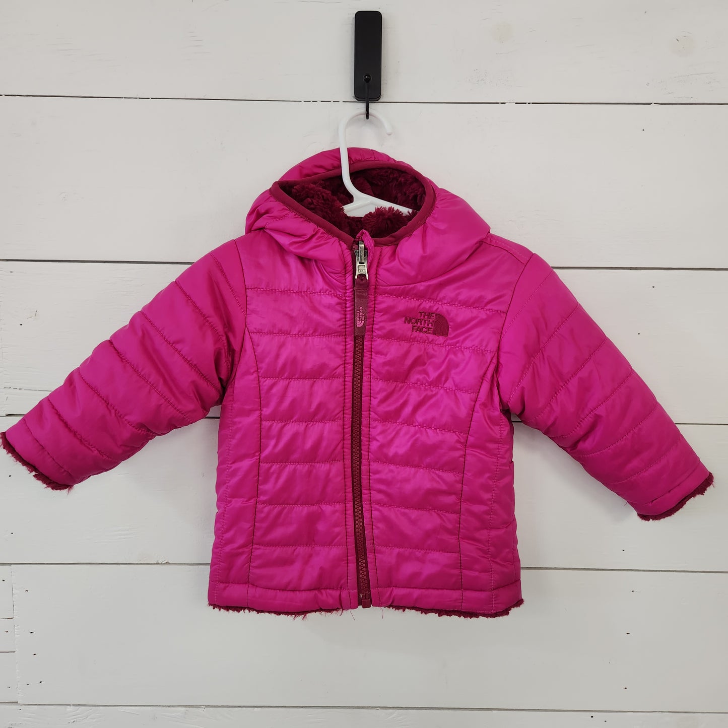 Size 6-12m | The North Face Pink Reversible Fleece Jacket