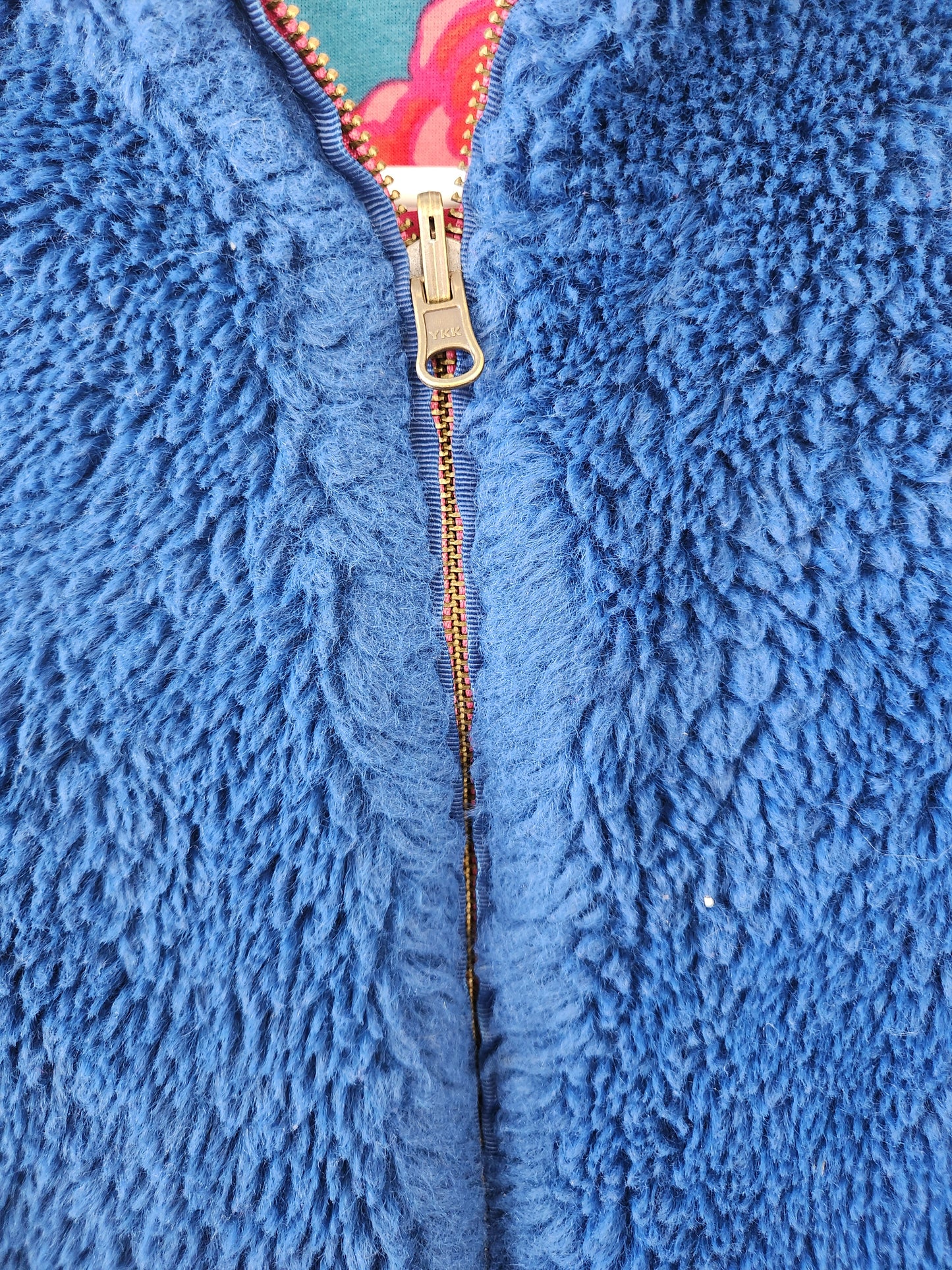Size 10 | Matilda Jane Blue Fleece Reversible Zip Up Jacket *wear