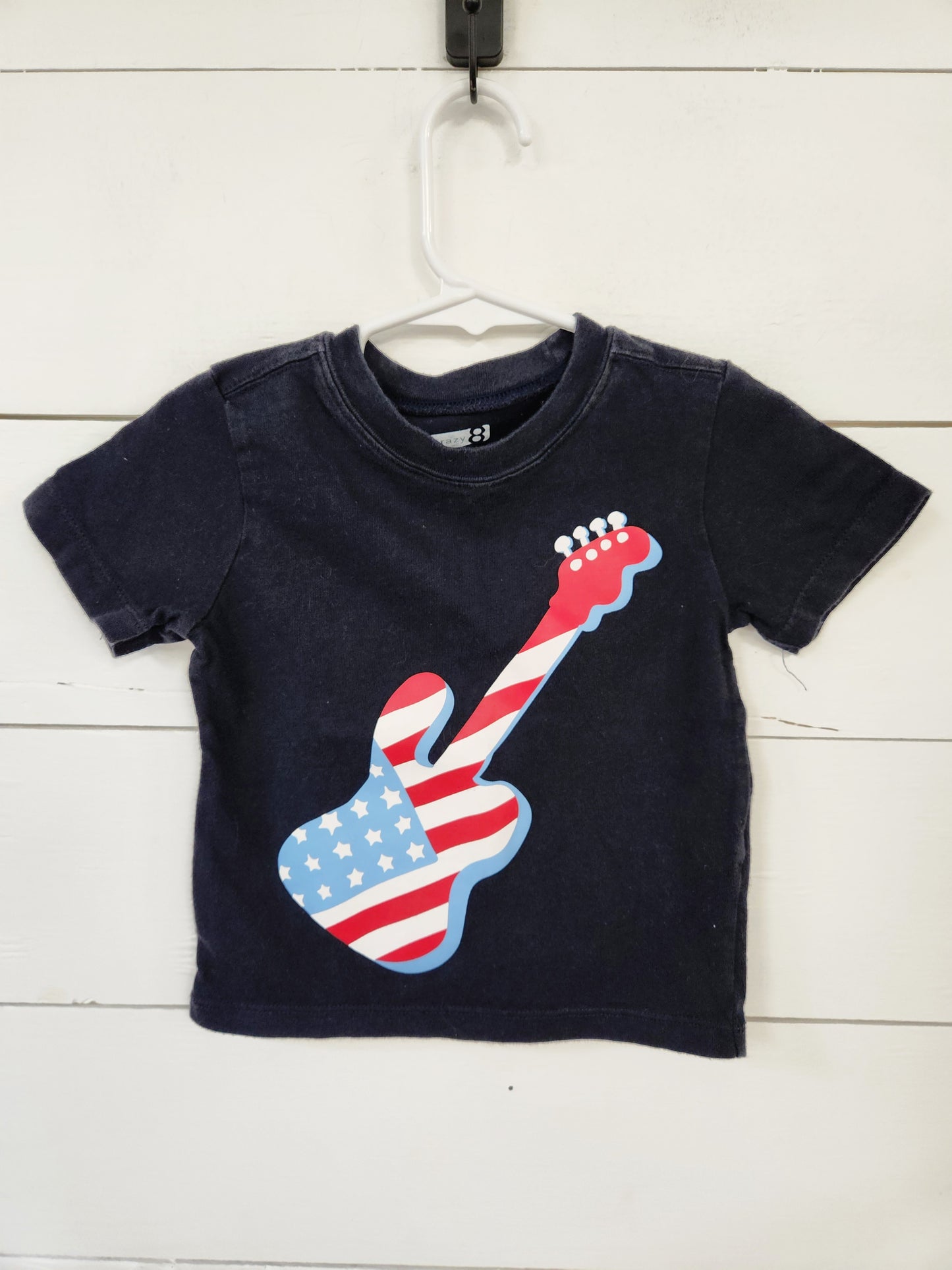 Size 12-18m | Crazy 8 T-Shirt - Patriotic Guitar