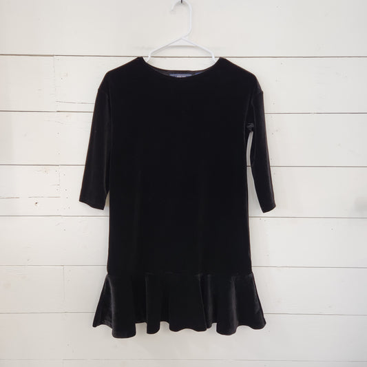 Size 10-12 | Land's End Black Velvet Dress