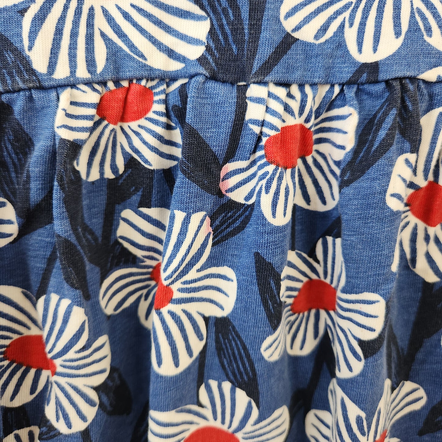 Size 6-7 | Hanna Andersson Blue Floral Babydoll Tank *stain