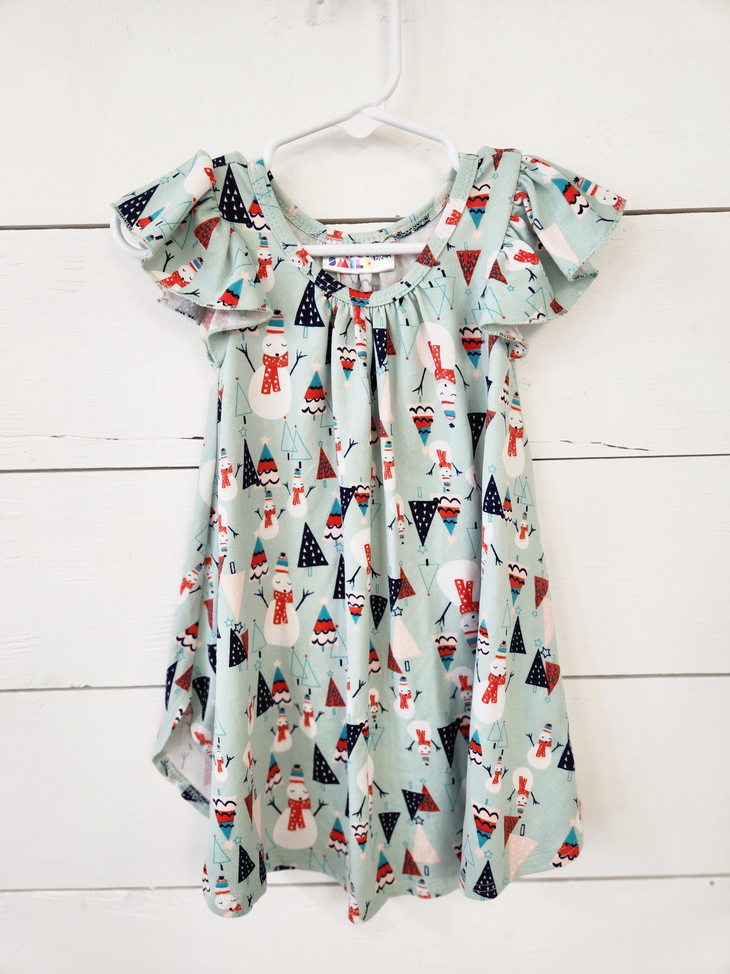Size 12-24m | Dot Dot Smile Snowman Dress