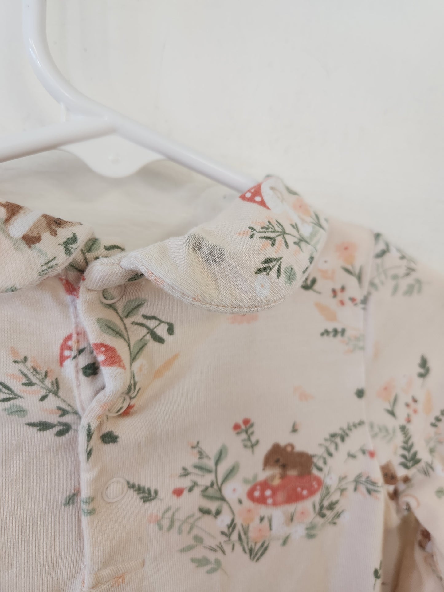 Size 18-24m | Angel Dear Mouse & Mushroom Collared Bodysuit *stain