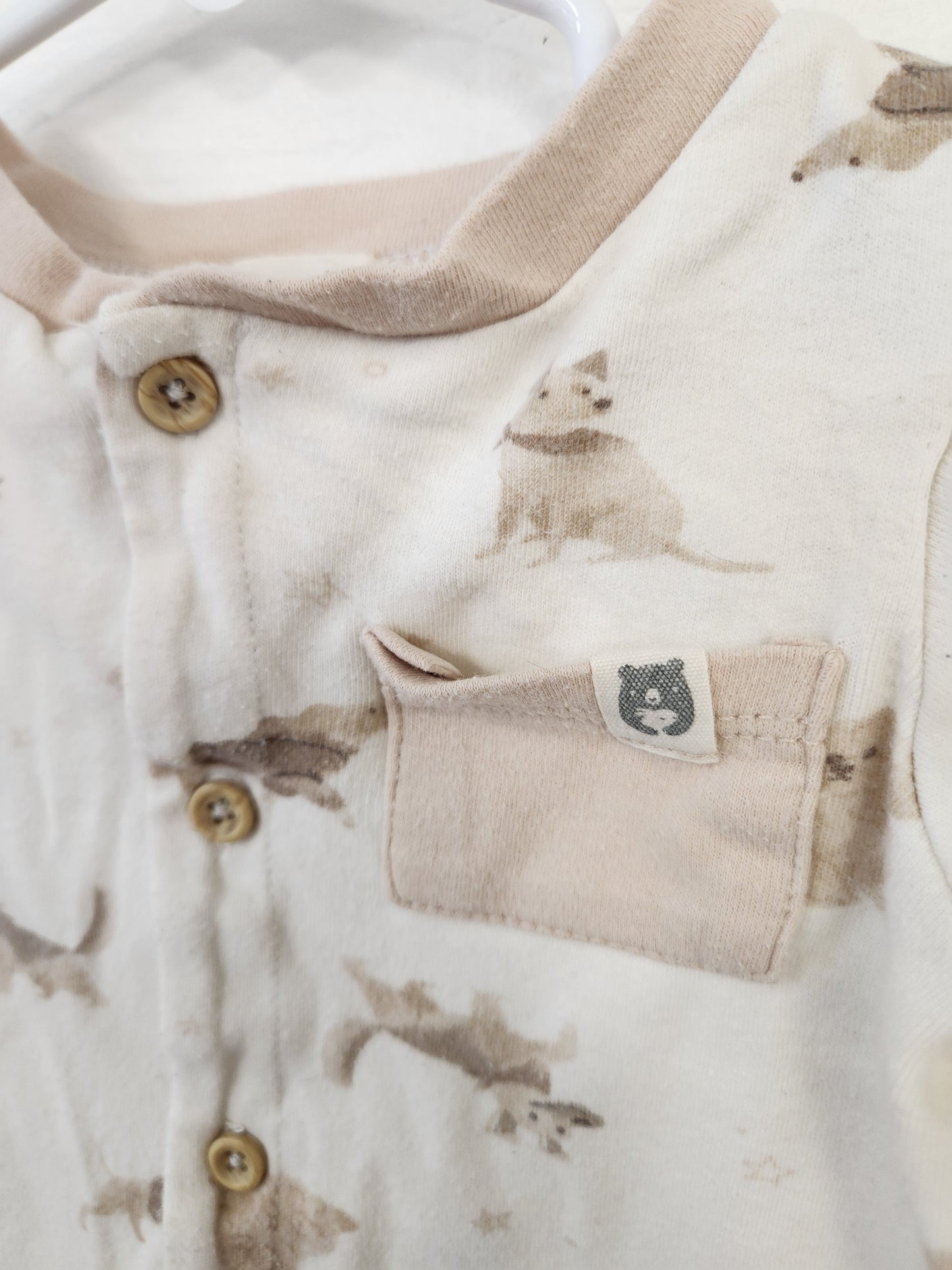 Size 6-9m | Rabbit + Bear Puppy Pajamas