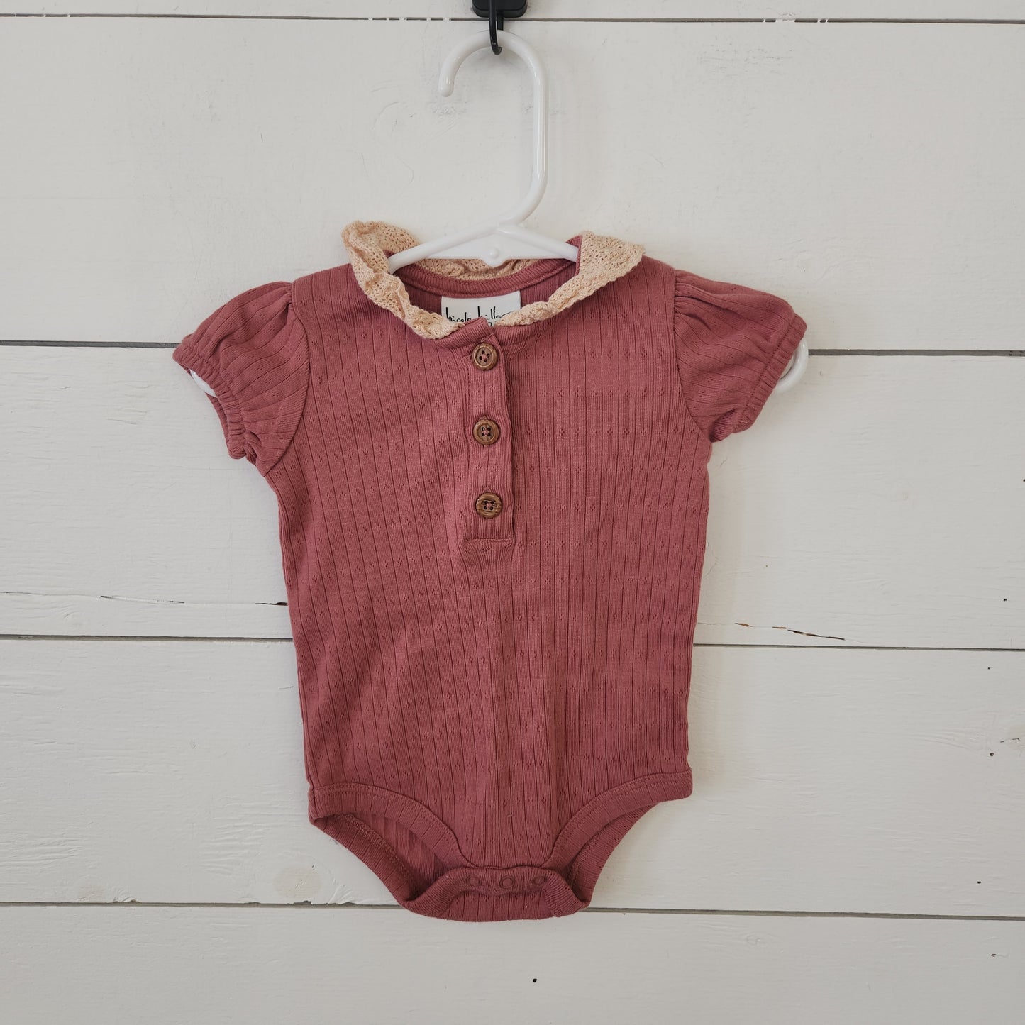 Size 6-9m | Nicole Miller Lace Collar Onesie