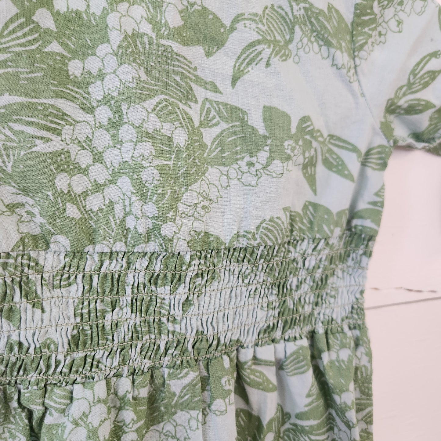 Size 3-6m | Kate Quinn Green & Blue Floral Romper