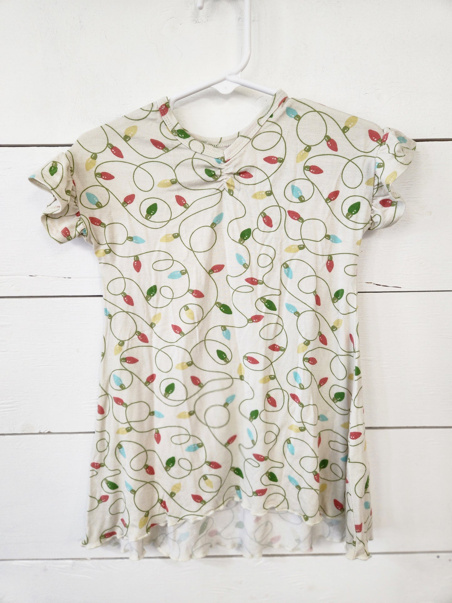 Size 12-24m | Dot Dot Smile Cream Christmas Lights Dress