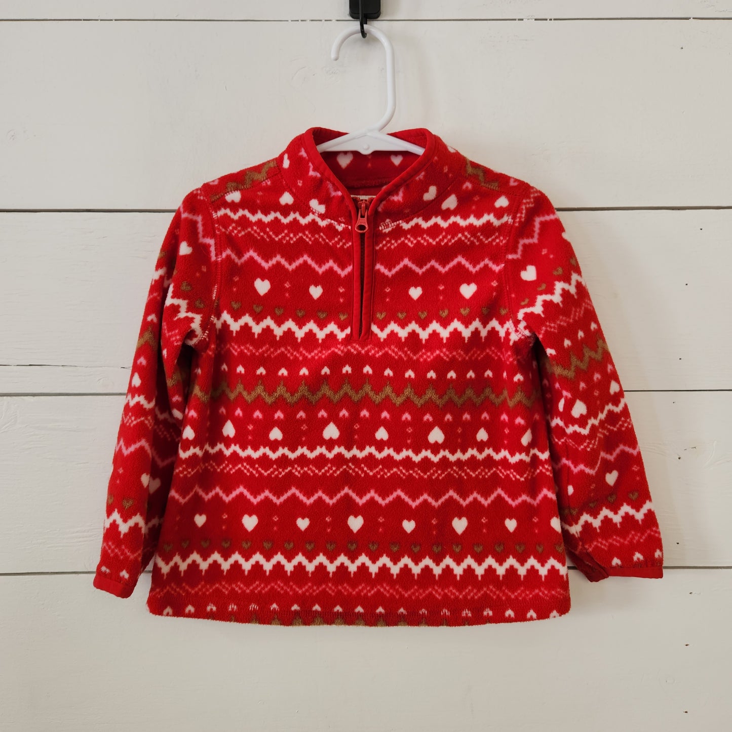 Size 2t | Osh Kosh Red Heart 1/4 Zip Fleece
