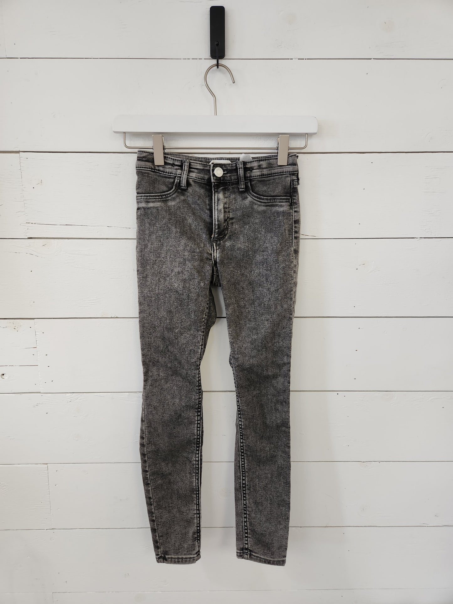 Size 8 | H&M Black Acid Wash Skinny Super Soft Jegging