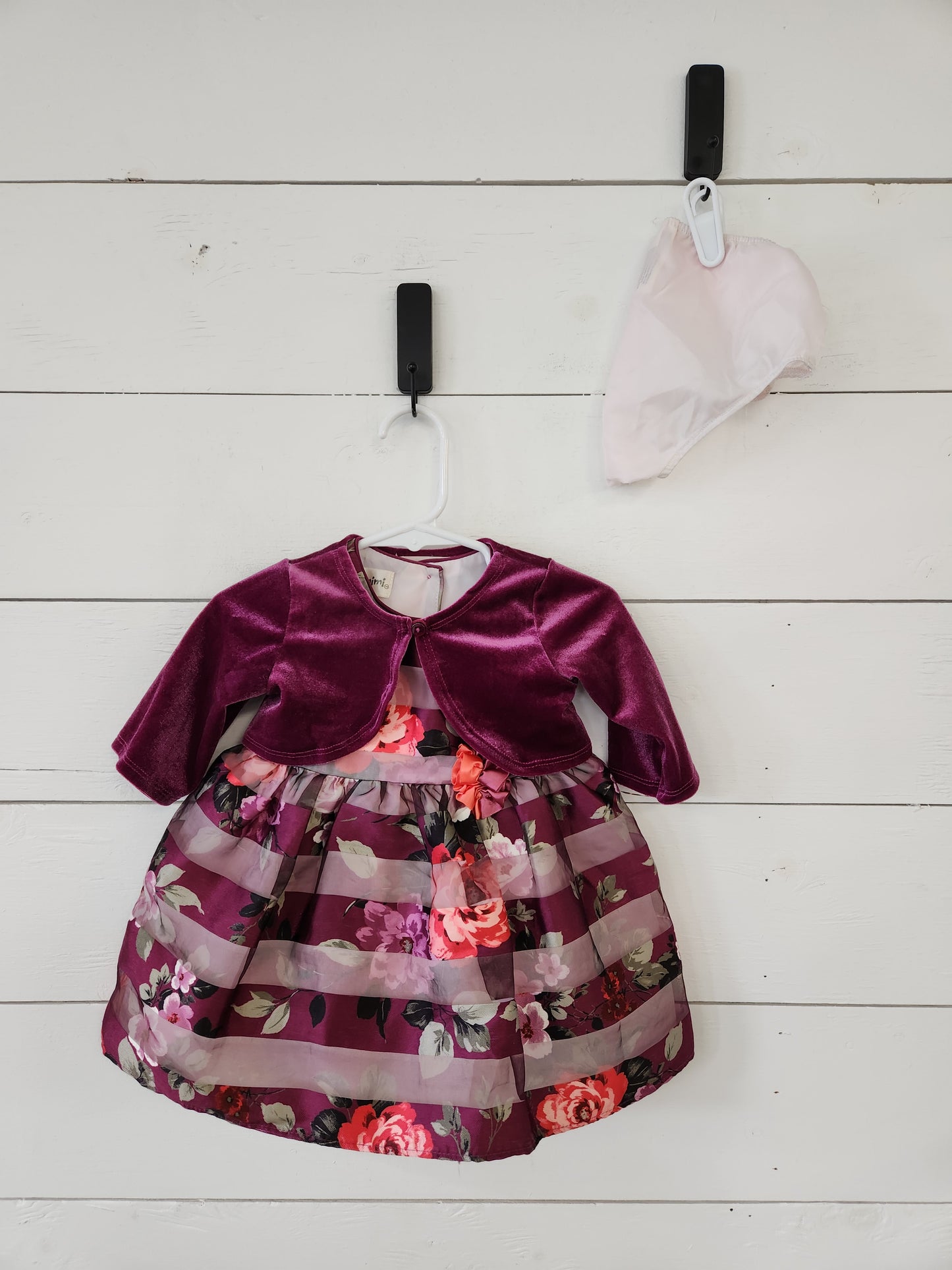 Size 6-9m | Mia & Mimi 3pc Dress Set